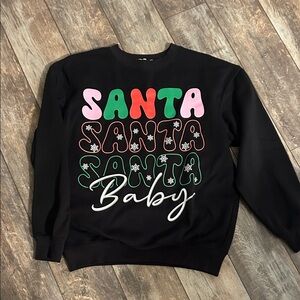 Santa Baby Black Sweatshirt